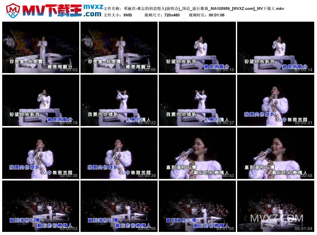 邓丽君-难忘的初恋情人(演唱会)_国语_流行歌曲_MA105959